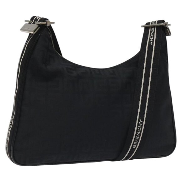 GIVENCHY Shoulder Bag Nylon Black Auth BD624